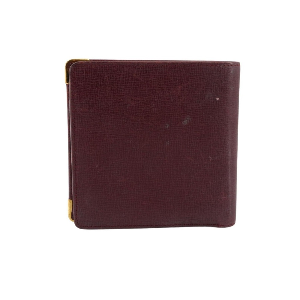 Cartier Bordeaux Leather Bi-Fold Wallet w COA - Picture 11 of 12